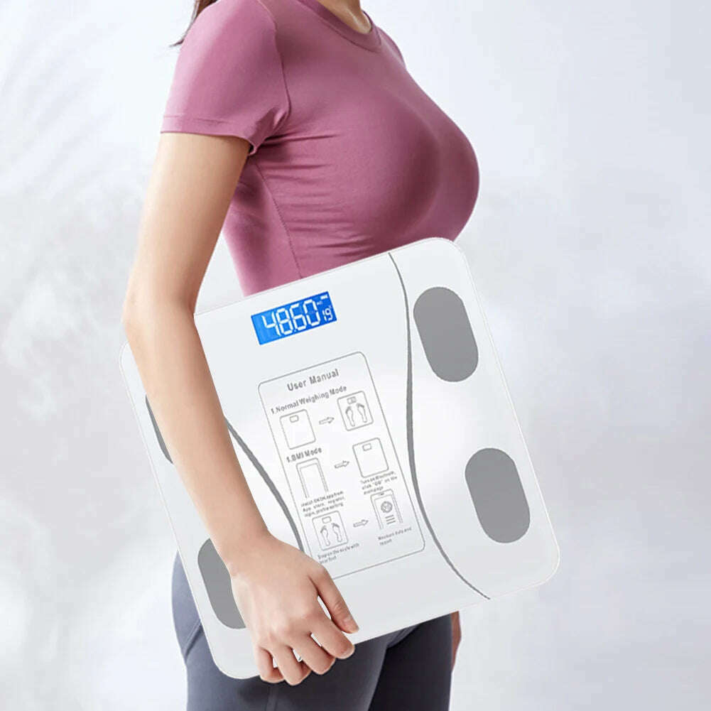 Smart Weighing Scale Bluetooth-compatible lichaamsvet intelligente Electronic Intelligent Weight Loss Body Fat Scale Balances - KIMLUD