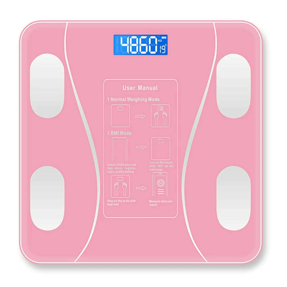 Smart Weighing Scale Bluetooth-compatible lichaamsvet intelligente Electronic Intelligent Weight Loss Body Fat Scale Balances - KIMLUD