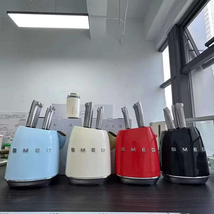 KIMLUD, Smeg Vacuum cup Luxury Retro Design Knife Holder Not Include Knives High-quality Kitchen Tool Kitchenware Carrier Home Water cup, KIMLUD Womens Clothes