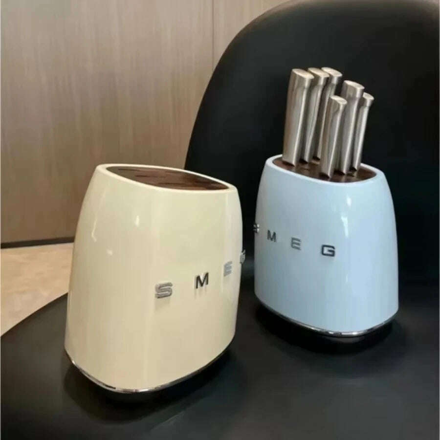KIMLUD, Smeg Vacuum cup Luxury Retro Design Knife Holder Not Include Knives High-quality Kitchen Tool Kitchenware Carrier Home Water cup, KIMLUD Womens Clothes