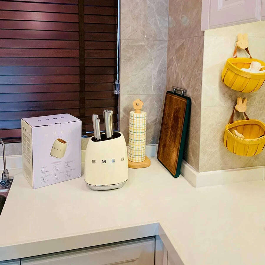 KIMLUD, Smeg Vacuum cup Luxury Retro Design Knife Holder Not Include Knives High-quality Kitchen Tool Kitchenware Carrier Home Water cup, KIMLUD Womens Clothes