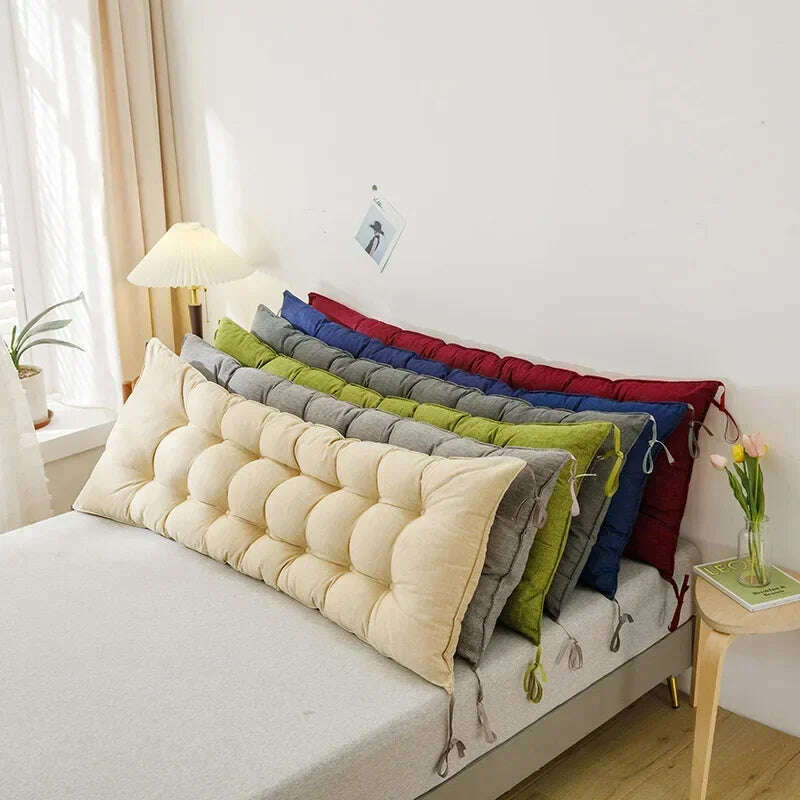 KIMLUD, Sofa Long Cushion Headboard Reading Pillows Bedside Thicken Cushion Large Backrest Lumbar Pillows Back Support Tatami Pillow, KIMLUD Womens Clothes