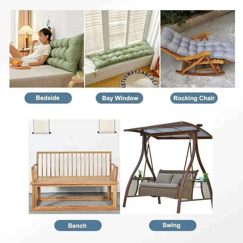 KIMLUD, Sofa Long Cushion Headboard Reading Pillows Bedside Thicken Cushion Large Backrest Lumbar Pillows Back Support Tatami Pillow, KIMLUD Womens Clothes