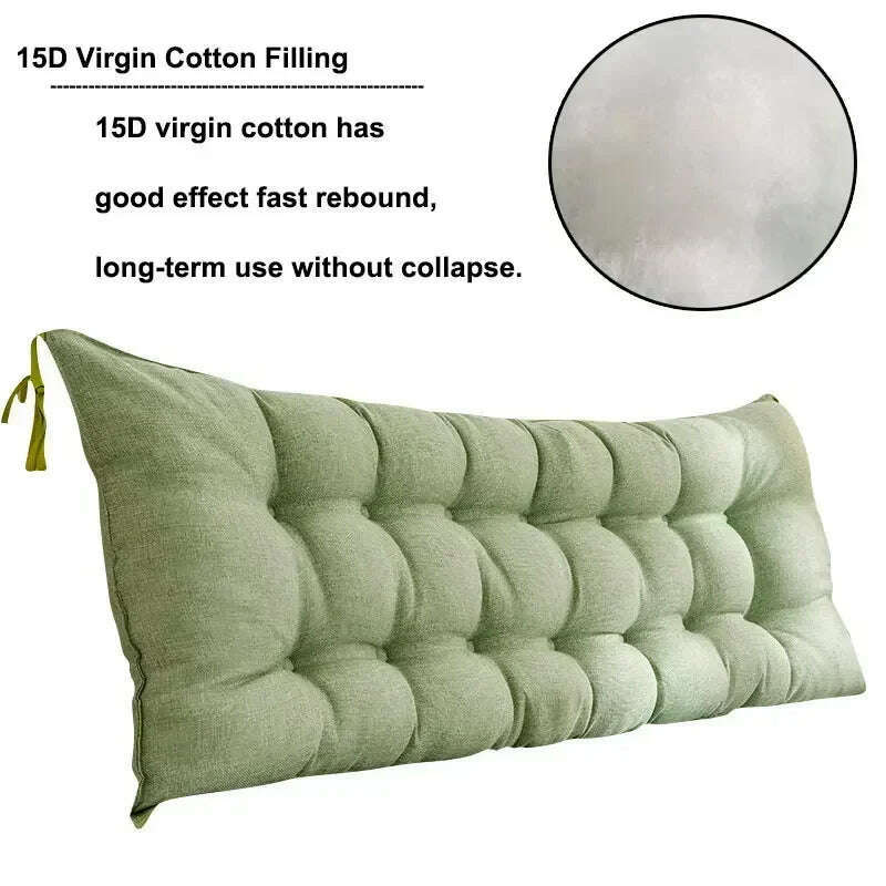 KIMLUD, Sofa Long Cushion Headboard Reading Pillows Bedside Thicken Cushion Large Backrest Lumbar Pillows Back Support Tatami Pillow, KIMLUD Womens Clothes