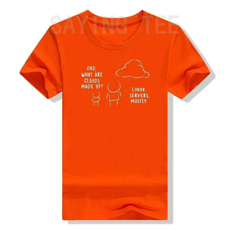 KIMLUD, Software Developer Computer Engineer Nerd - Funny Programmer T-Shirt Cool Computer-Nerd Graphic Tee Tops Short Sleeve Blouses, Orange / XXXL, KIMLUD APPAREL - Womens Clothes