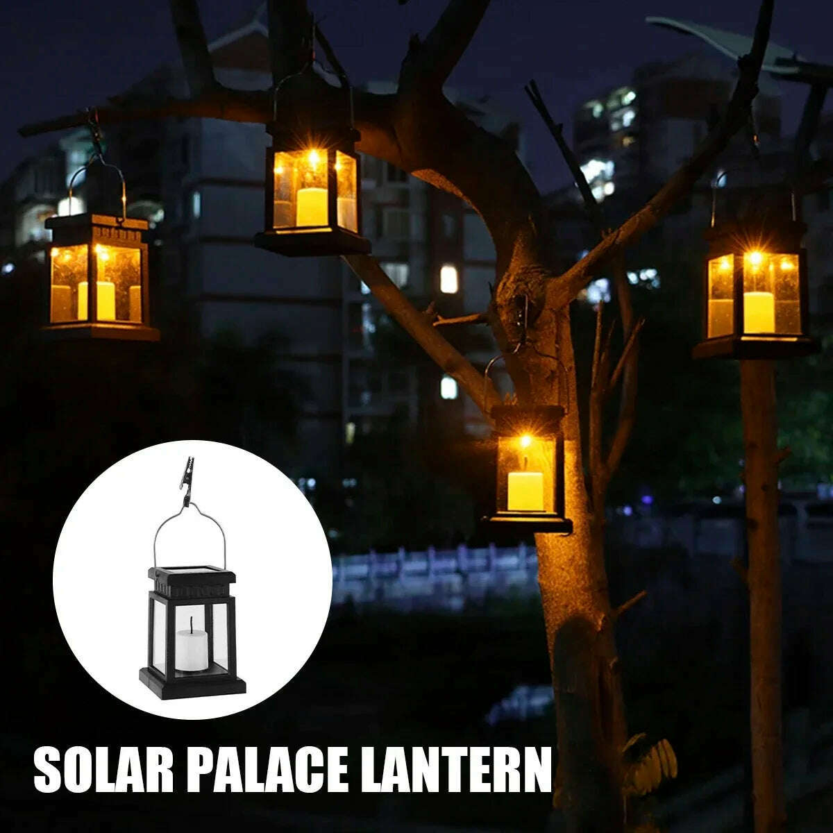 Solar Lights Outdoor Retro Palace Lantern Lights Hanging Candle Lamps Landscape Lighting Floor Lights Garden Decor Solar Lantern - KIMLUD