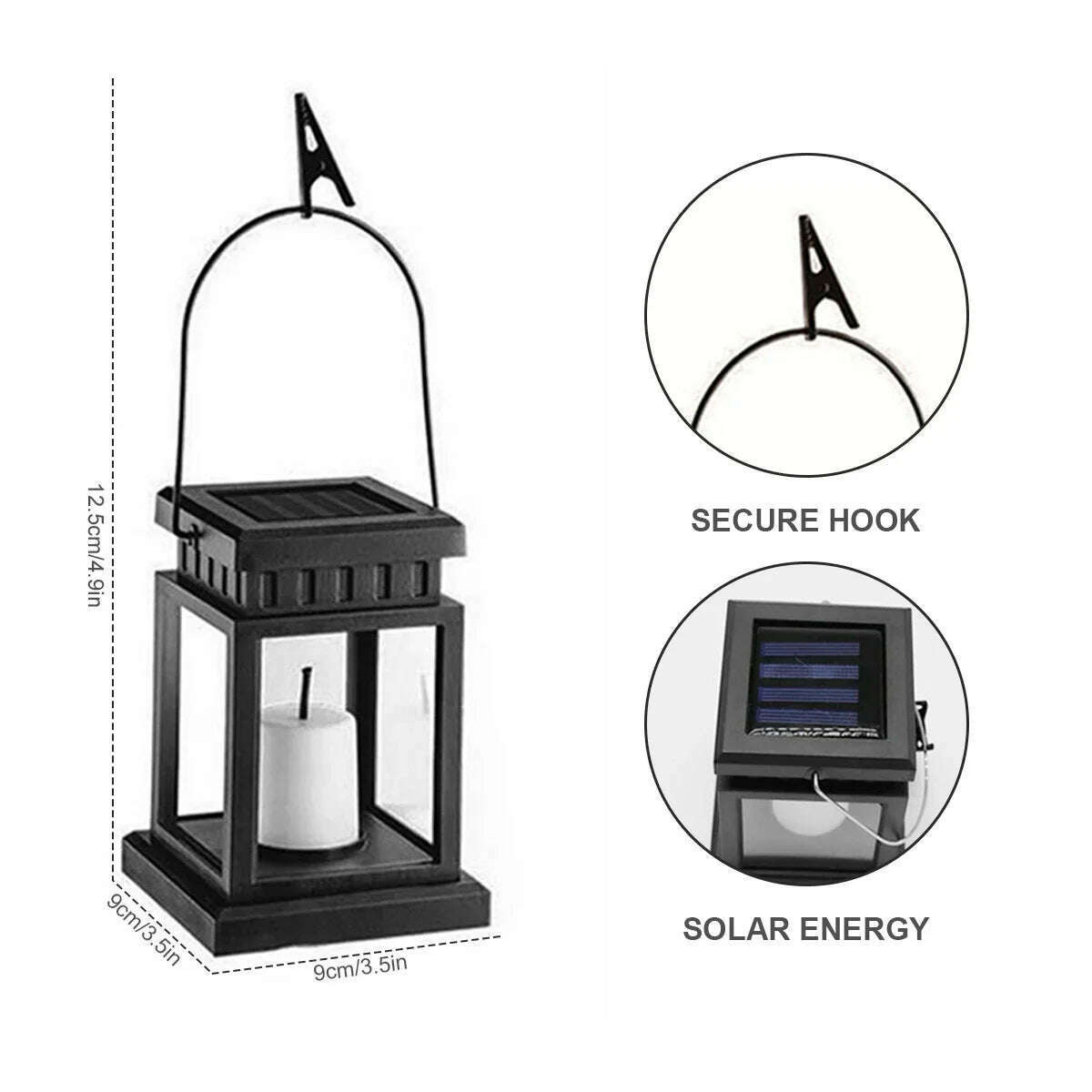 Solar Lights Outdoor Retro Palace Lantern Lights Hanging Candle Lamps Landscape Lighting Floor Lights Garden Decor Solar Lantern - KIMLUD