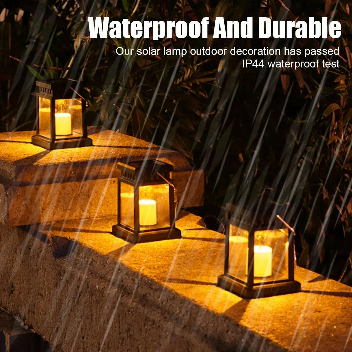 Solar Lights Outdoor Retro Palace Lantern Lights Hanging Candle Lamps Landscape Lighting Floor Lights Garden Decor Solar Lantern - KIMLUD