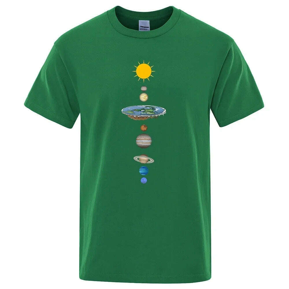KIMLUD, Solar System Planets printed short sleeve men's street casual loose T-shirt T women's summer cotton parent-child top clothing, 4 / L, KIMLUD APPAREL - Womens Clothes