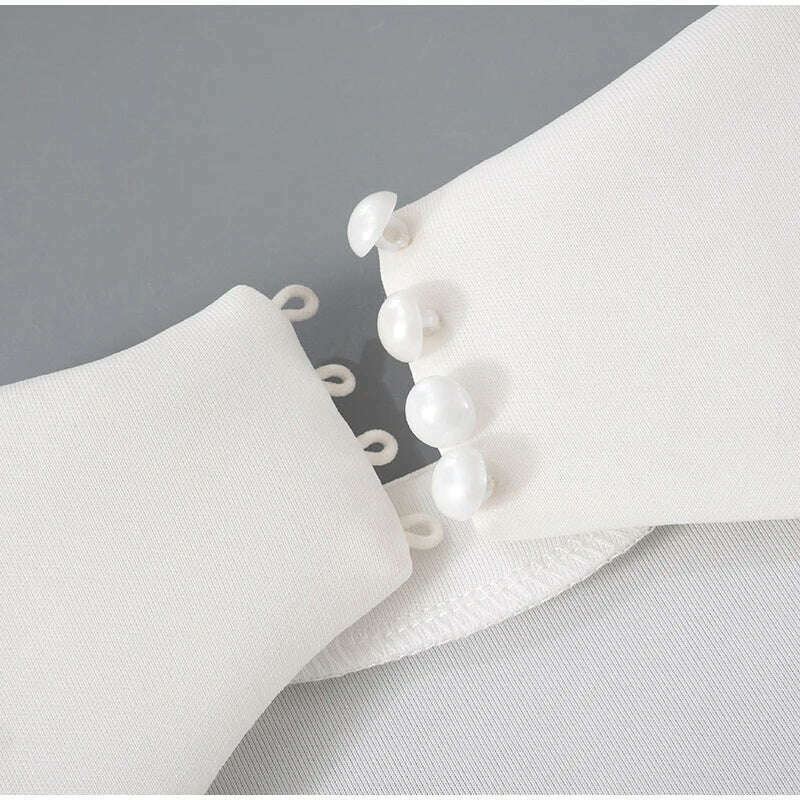 KIMLUD, Solid Backless Dress Women Elegant Half High Collar Long Sleeve High Waist Female A Line Dresses Ladies Party Club Evening Gowns, KIMLUD Womens Clothes