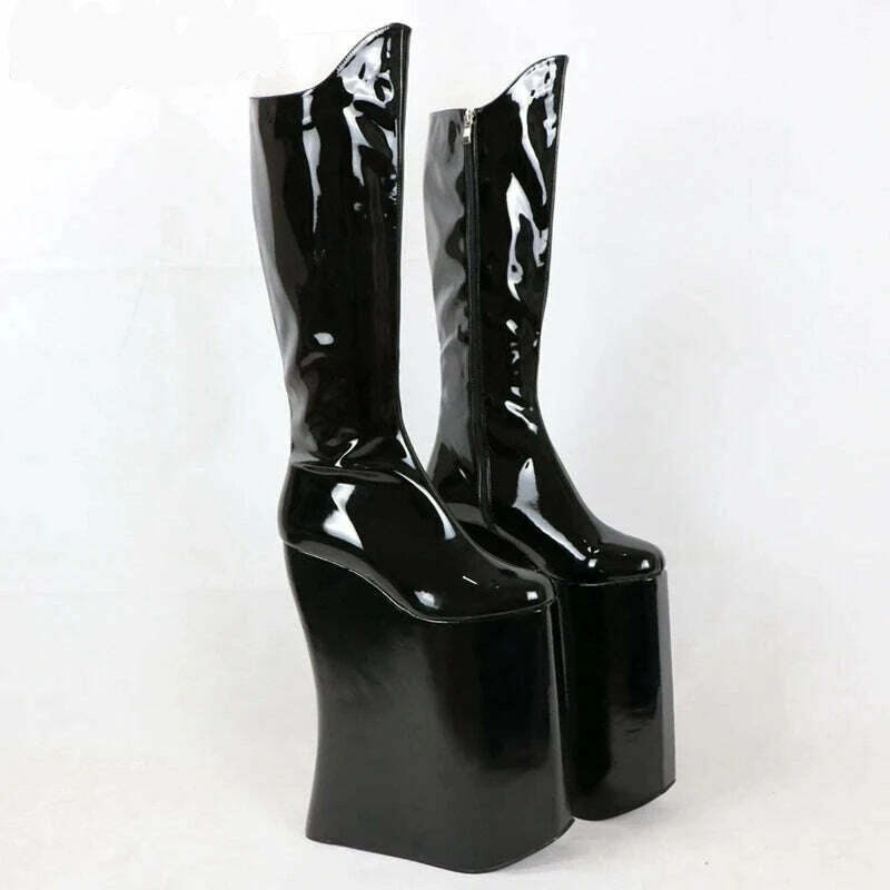 KIMLUD, Sorbern Customized Drag Queen Boots Women Unisex 30Cm High Heel Knee High Ladygaga Insperied Boot Ladies Platform Shoes, KIMLUD Womens Clothes