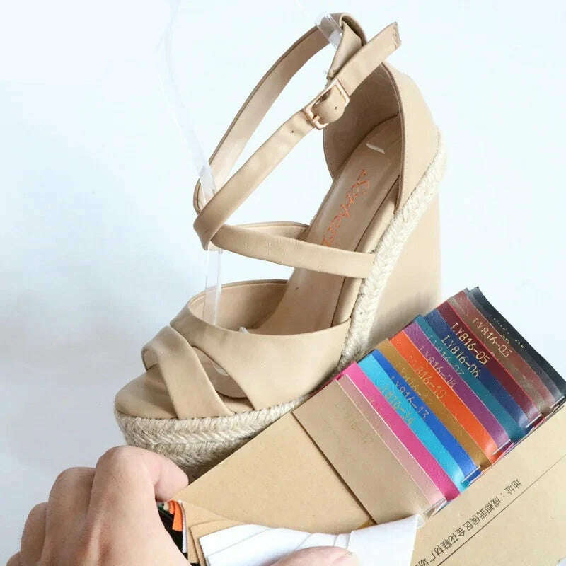 Sorbern Rope Wedge Heels 18Cm High Heels Size 13 Shoes For Women Plus Size 34-46 Custom Open Toe Sandals 2018 New Arrivals - KIMLUD