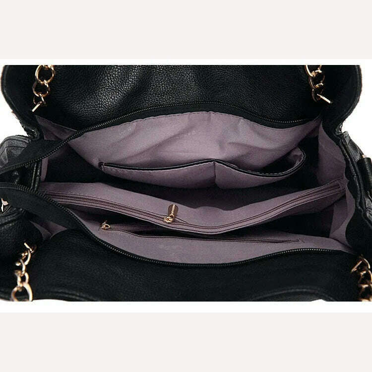 KIMLUD, Split leather Women handbags Serpentine fashion messenger bags for female  shoulder bag luxury designer Ladies Chains big Totes, KIMLUD Womens Clothes