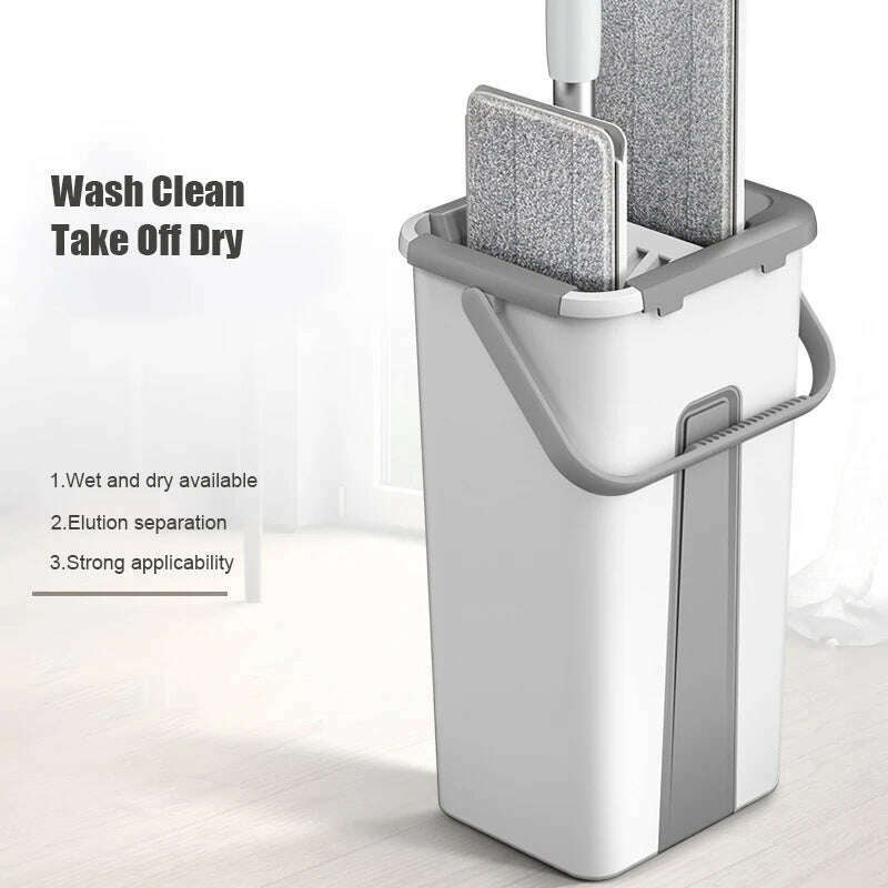KIMLUD, Squeeze Mop With Bucket House Wring For Cleaning Wet Floors Wipe Help Washing Windows Lightning Offers Magic Lazy House Mophead, KIMLUD Womens Clothes
