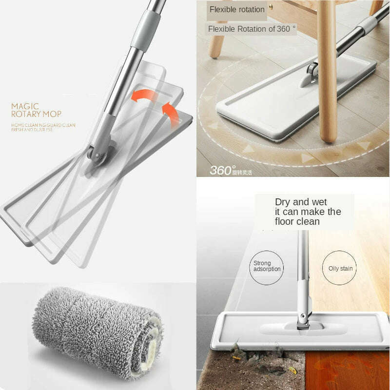KIMLUD, Squeeze Mop With Bucket House Wring For Cleaning Wet Floors Wipe Help Washing Windows Lightning Offers Magic Lazy House Mophead, KIMLUD Womens Clothes