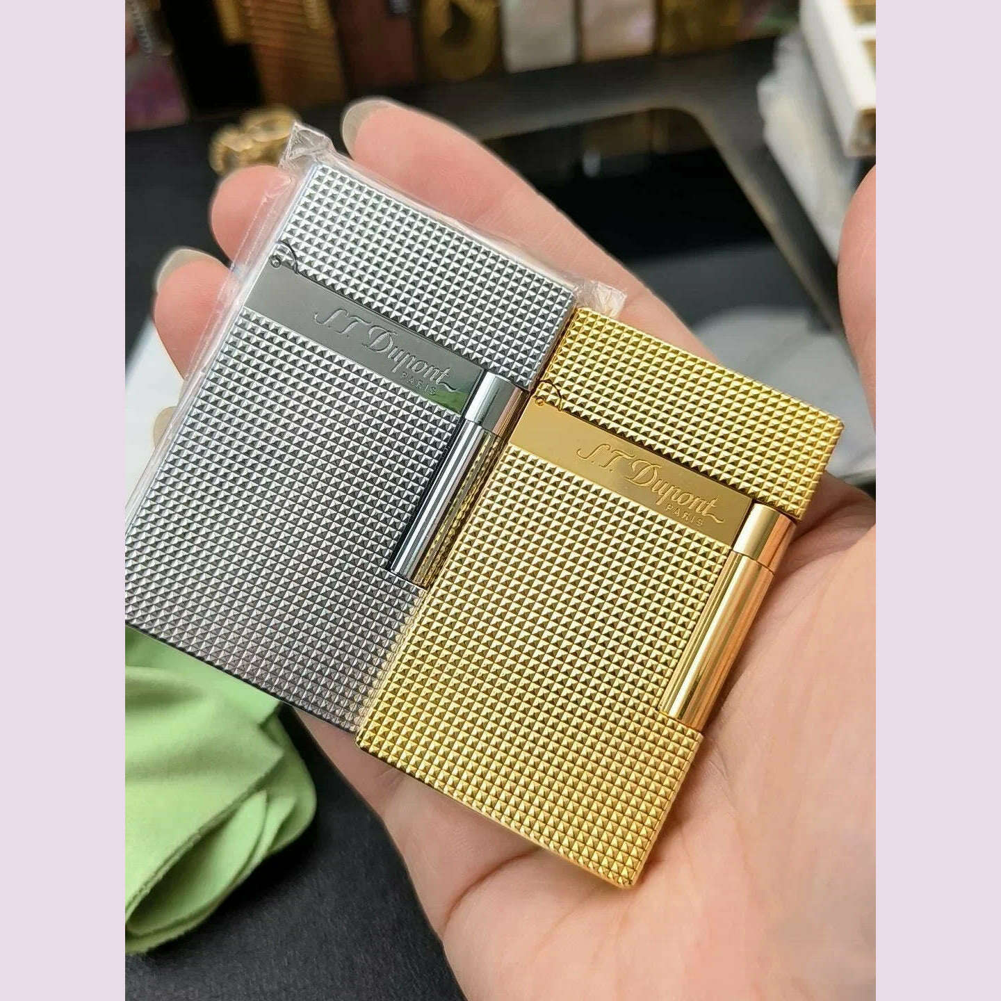 KIMLUD, S.T. Dupont lighter, classic Paris nail style, crisp sound lighter, top manufacturer quality, gift for men, KIMLUD Womens Clothes