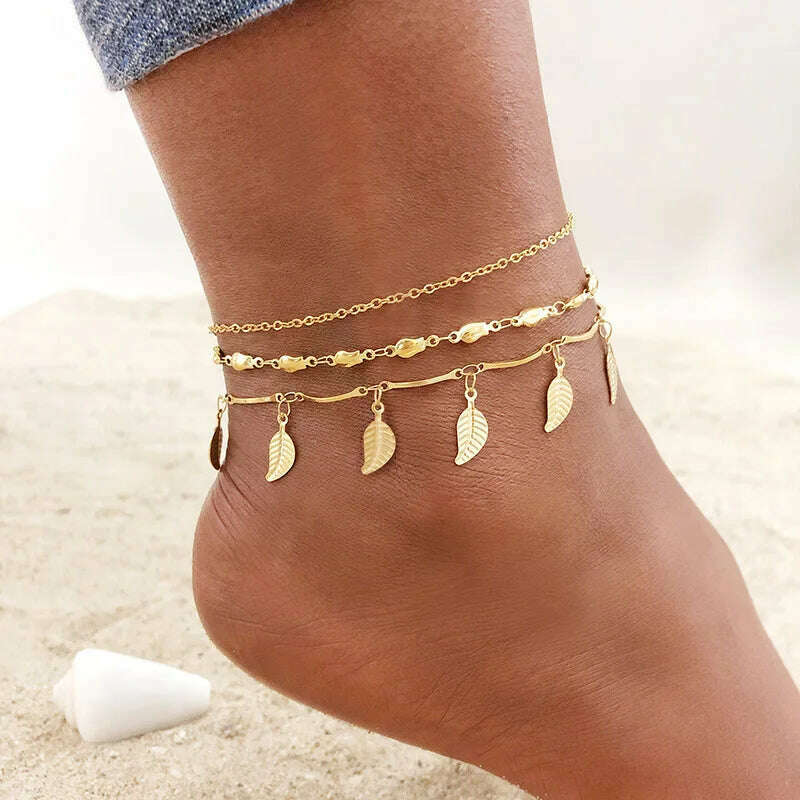 KIMLUD, Stainless Steel Women Chain Anklet Summer Chevron Snake Ankle Foot Bracelet Gift for Her, KIMLUD Womens ClothesKIMLUD, Stainless Steel Women Chain Anklet Summer Chevron Snake Ankle Foot Bracelet Gift for Her, JC-046-049-058, KIMLUD APPAREL - Womens Clothes