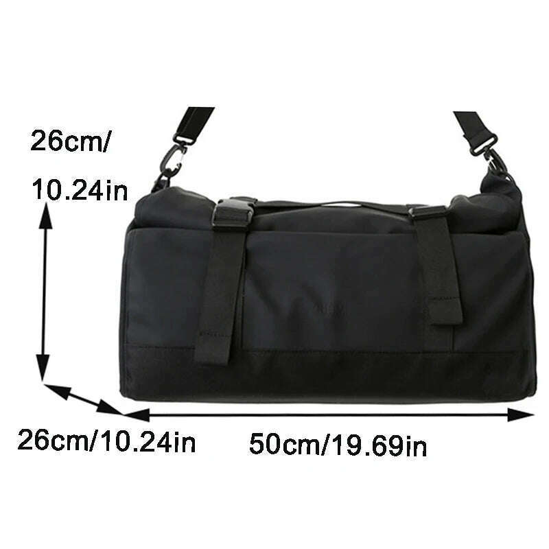 Storage Bag Nylon Waterproof Sports Gym Outdoors Travel Fitness Yoga Luggage High-capacity Durable Women Men Shoulder Handbag - KIMLUD