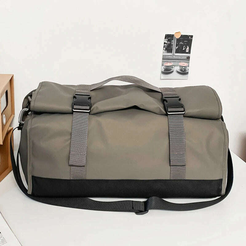 Storage Bag Nylon Waterproof Sports Gym Outdoors Travel Fitness Yoga Luggage High-capacity Durable Women Men Shoulder Handbag - KIMLUD