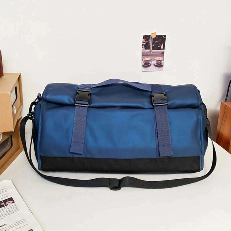 Storage Bag Nylon Waterproof Sports Gym Outdoors Travel Fitness Yoga Luggage High-capacity Durable Women Men Shoulder Handbag - KIMLUD