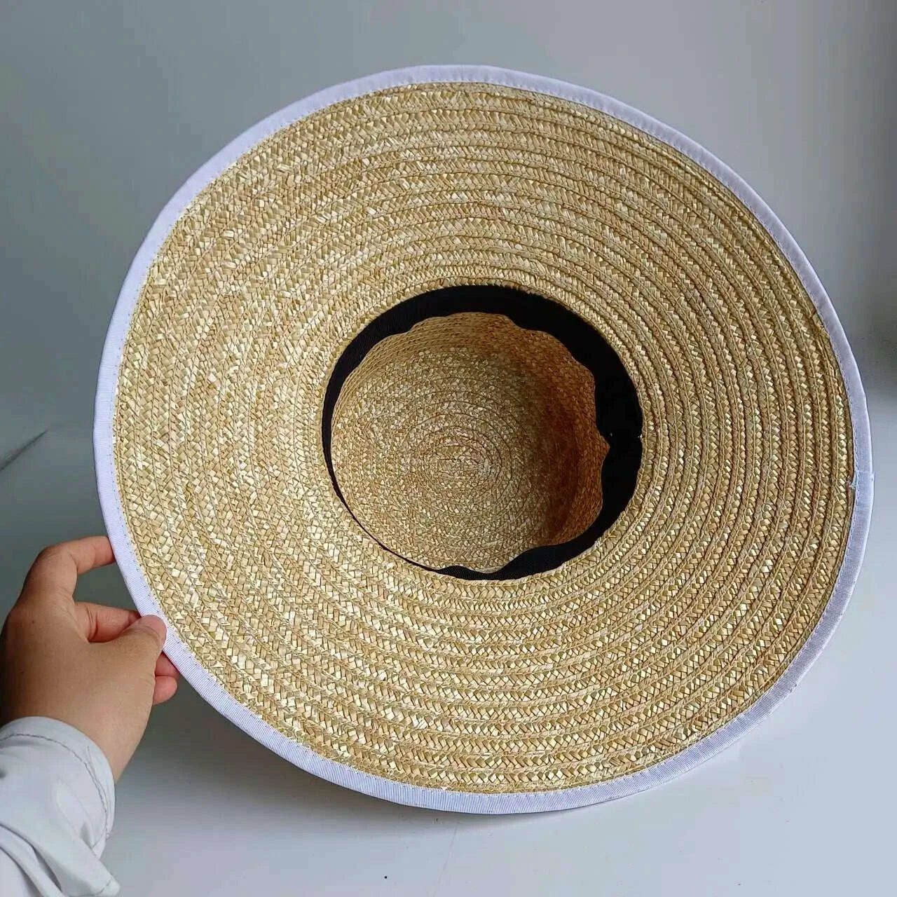 Straw summer hat Red French elegant ladies seaside travel sun hat Hepburn style wide brim hat summer hat