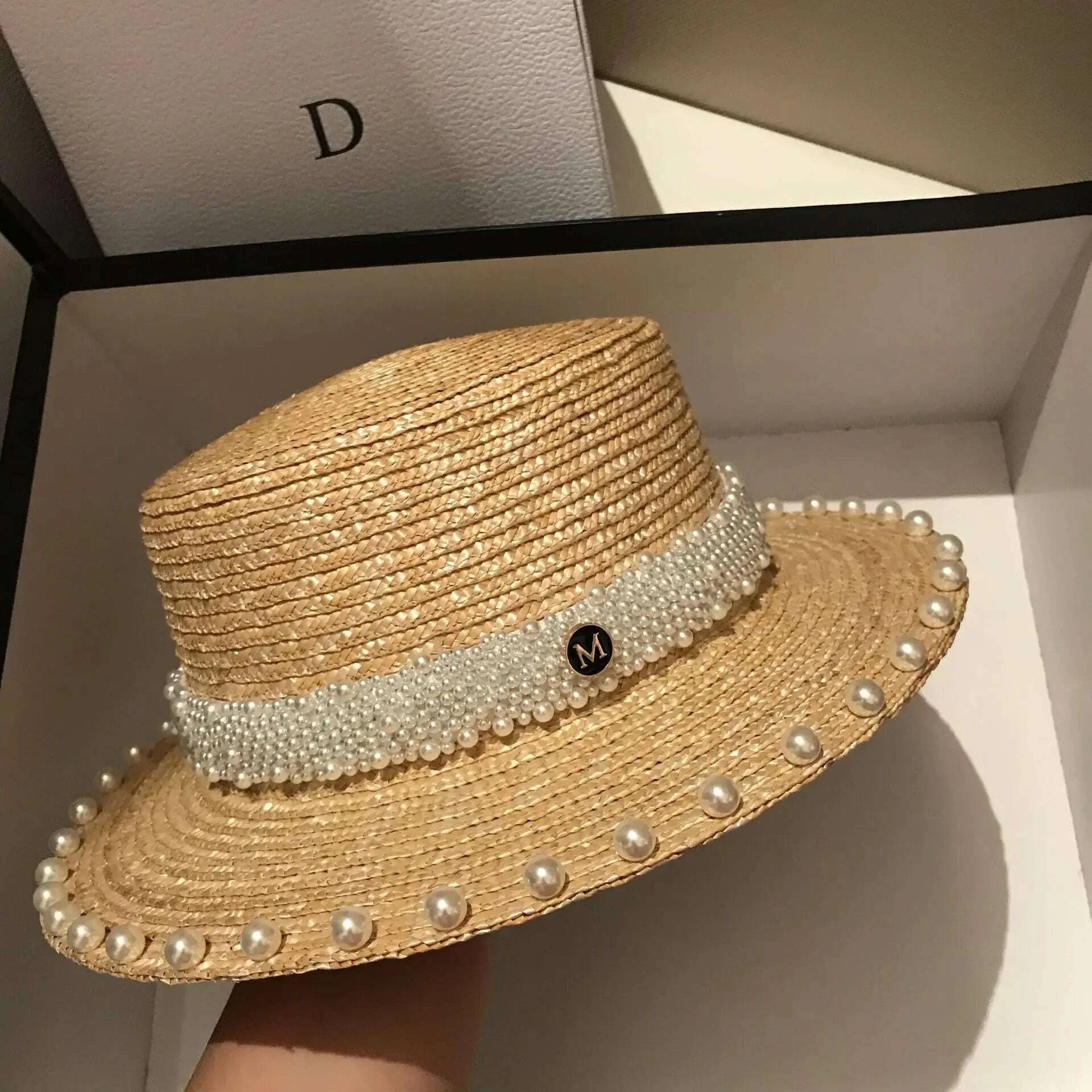 Straw summer hat Red French elegant ladies seaside travel sun hat Hepburn style wide brim hat summer hat