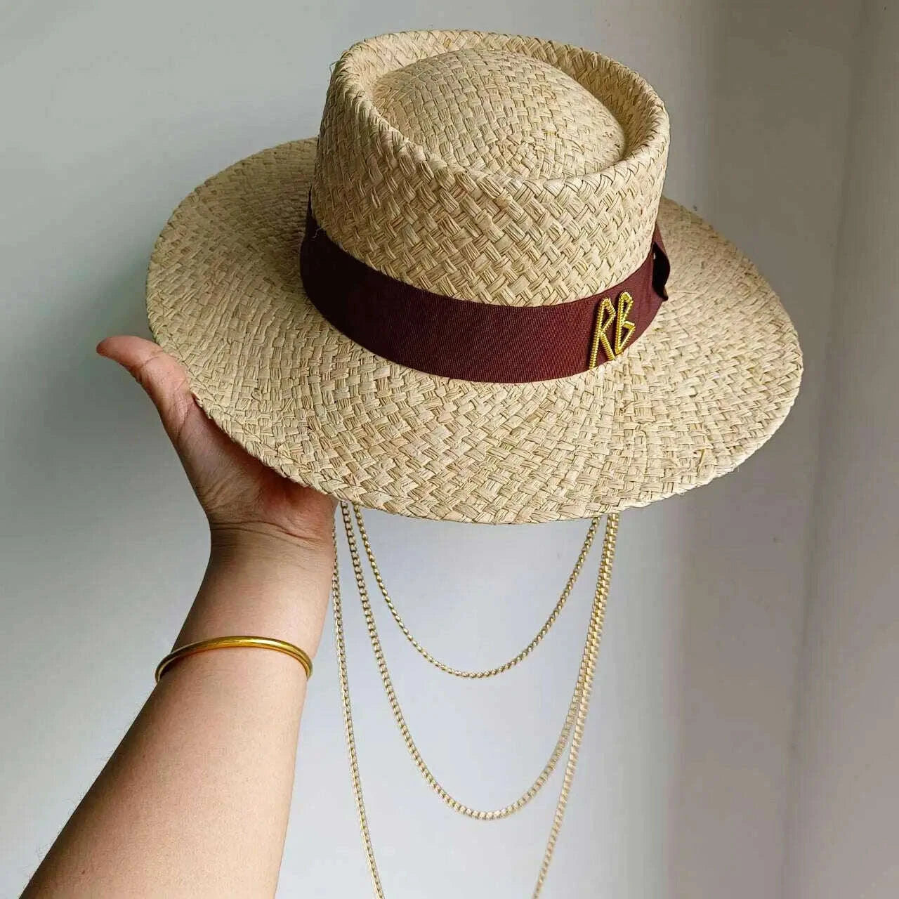 Straw summer hat Red French elegant ladies seaside travel sun hat Hepburn style wide brim hat summer hat