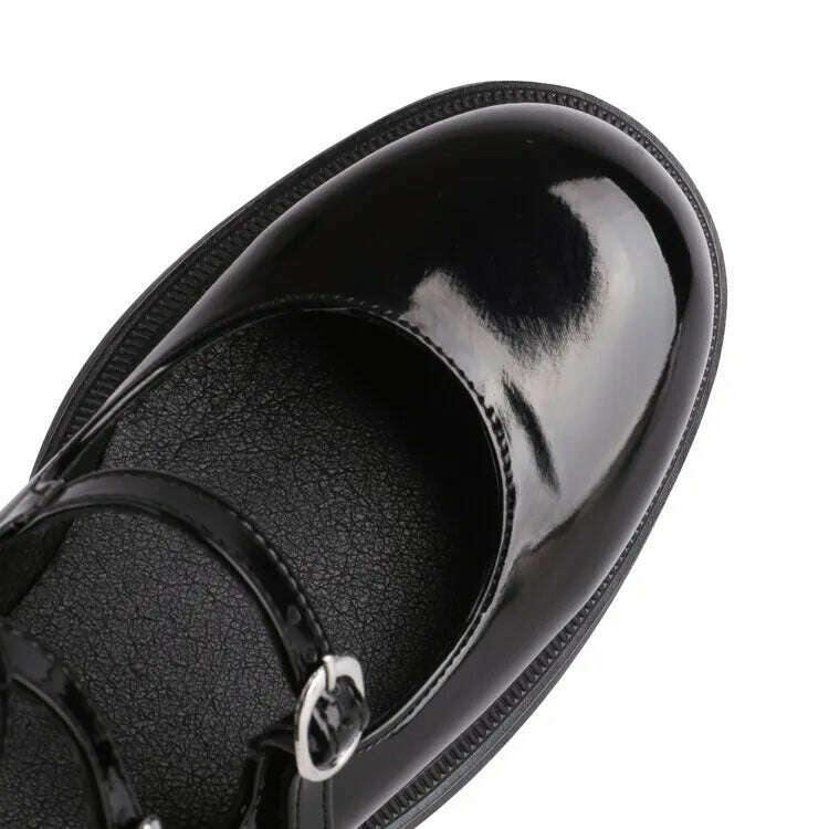 KIMLUD, Street Style Punk Cool Boots Spring and Summer 2023 Fashion Buckle Design Chunky Heels Sandals Platform Shoes for Women,Big Size, KIMLUD Womens Clothes