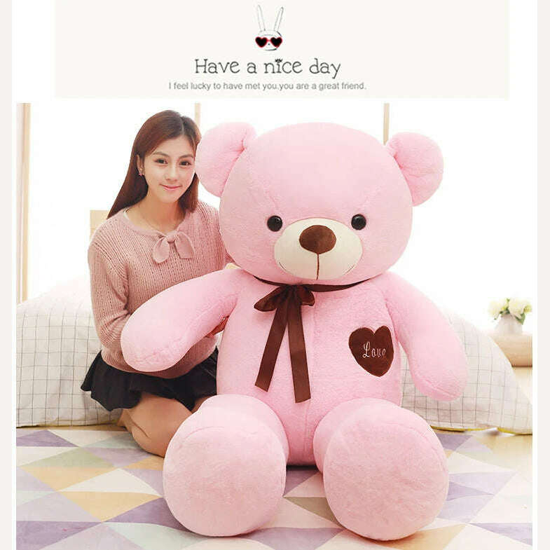 KIMLUD, stuffed toy large 160cm pink love teddy Bear plush toy,hugging pillow birthday gift,b0778, Default Title, KIMLUD Womens Clothes