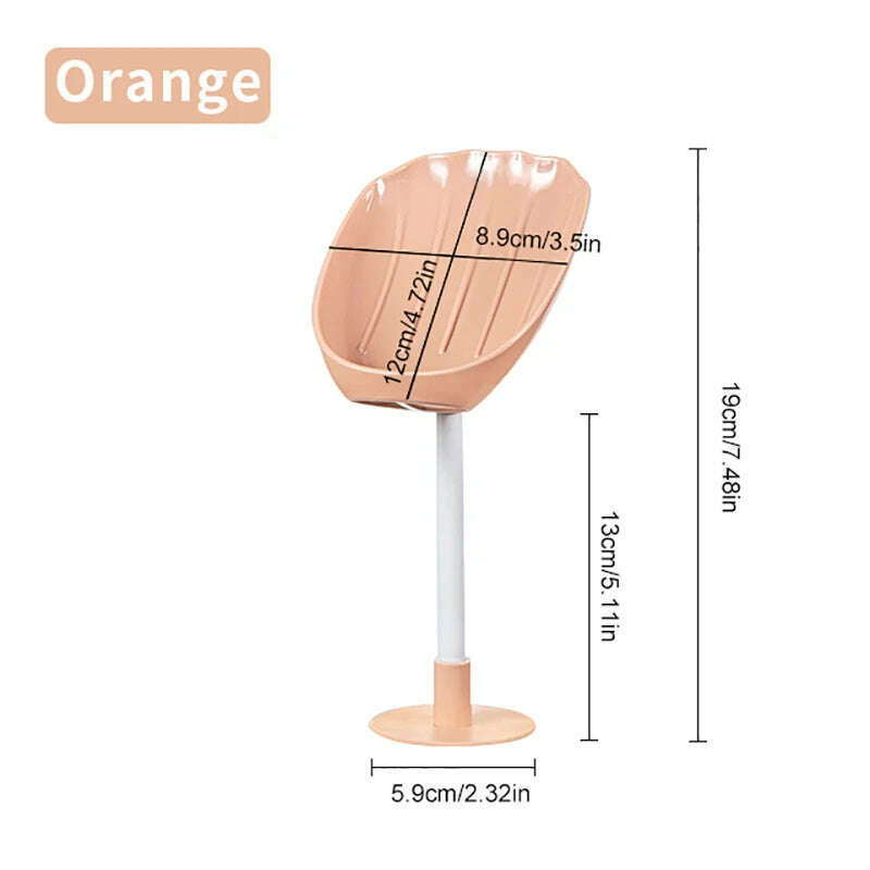 Suction Cup Soap Dish Box For Bathroom Shower Soap Holder with Drain Portable Leaf Shape Toilet Laundry Soap Rack Tray For Basin - KIMLUD