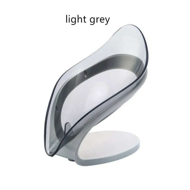 Suction Cup Soap Dish Box For Bathroom Shower Soap Holder with Drain Portable Leaf Shape Toilet Laundry Soap Rack Tray For Basin - KIMLUD