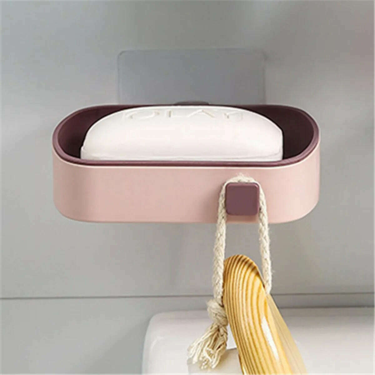 Suction Cup Soap Dish Box For Bathroom Shower Soap Holder with Drain Portable Leaf Shape Toilet Laundry Soap Rack Tray For Basin - KIMLUD