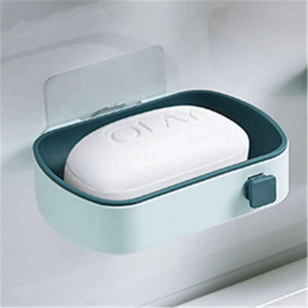 Suction Cup Soap Dish Box For Bathroom Shower Soap Holder with Drain Portable Leaf Shape Toilet Laundry Soap Rack Tray For Basin - KIMLUD