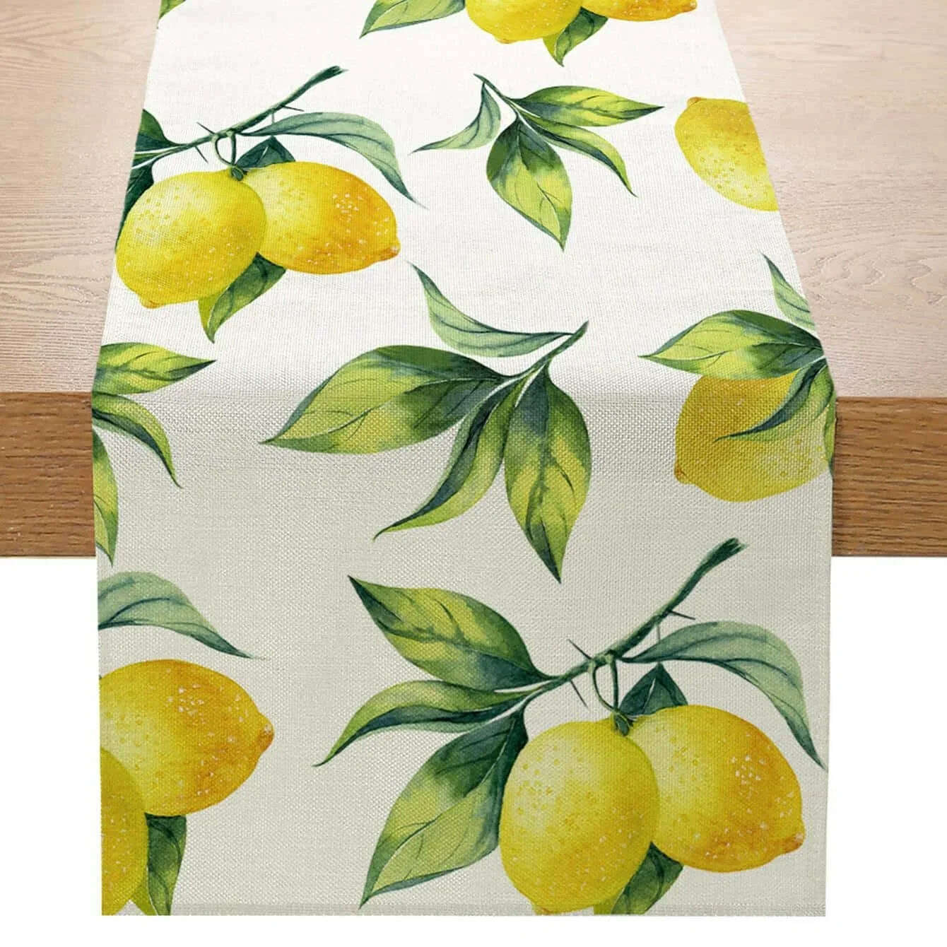 KIMLUD, Summer Freshness Lemon Pattern Table Runner Linen Home Decoration Tablecover for Dining Room Wedding Holiday Party Tablecloth, Yellow / 180x33cm 70x13inch, KIMLUD APPAREL - Womens Clothes