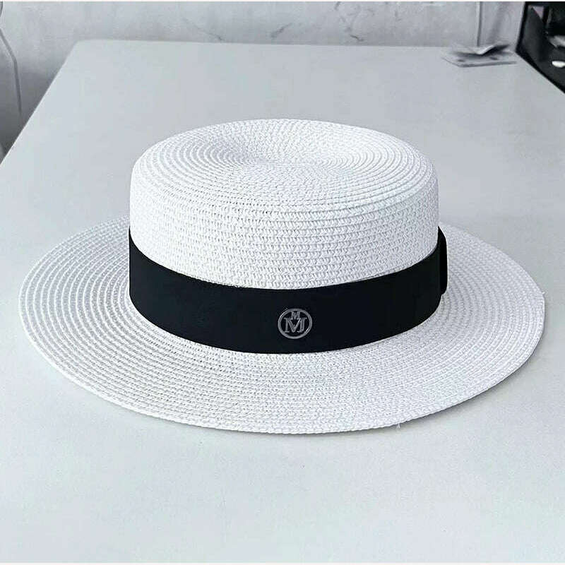 KIMLUD, Summer Hats for Women Casual Wide Brim Straw Hat Vacation Seaside Panama Beach Hats Women Fedora Hat Chapeu Feminino, 6, KIMLUD APPAREL - Womens Clothes