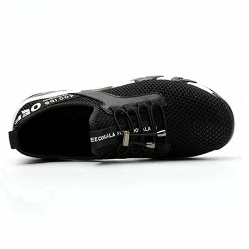 KIMLUD, Summer Men Safety Work Shoes Men's Mesh Breathable Lightweight Casual Steel Toe Sneaker Prevent Piercing Protective Boots, KIMLUD Womens Clothes