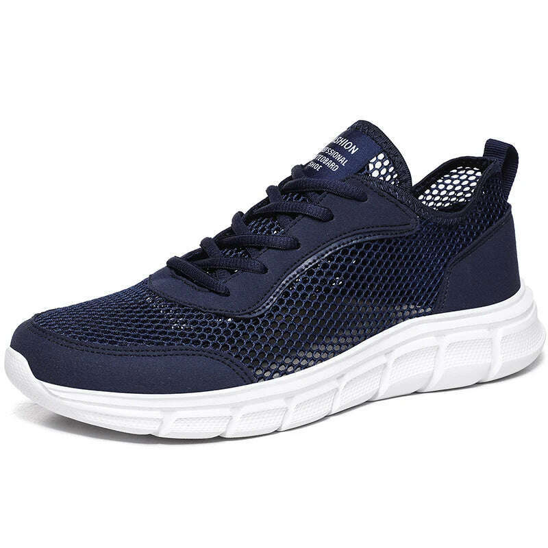 KIMLUD, Summer Mesh Shoes Men Sneakers Breathable Light Men's Casual Shoes Lace-Up Walking Footwear Tenis Masculino Zapatillas Hombre, Blue / 6, KIMLUD APPAREL - Womens Clothes