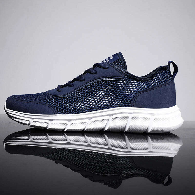 KIMLUD, Summer Mesh Shoes Men Sneakers Breathable Light Men&#39;s Casual Shoes Lace-Up Walking Footwear Tenis Masculino Zapatillas Hombre, KIMLUD Womens Clothes