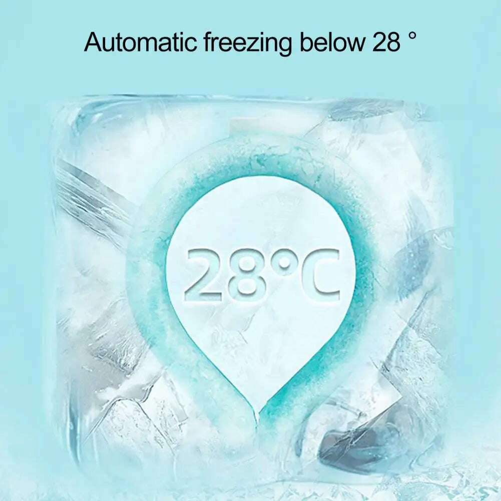 Summer Neck Cooling Tube Ice Ring Neck Cooler Outdoor Sports Heatstroke Prevention Neck Wrap Hands Free Cold Gel Ice Pack - KIMLUD