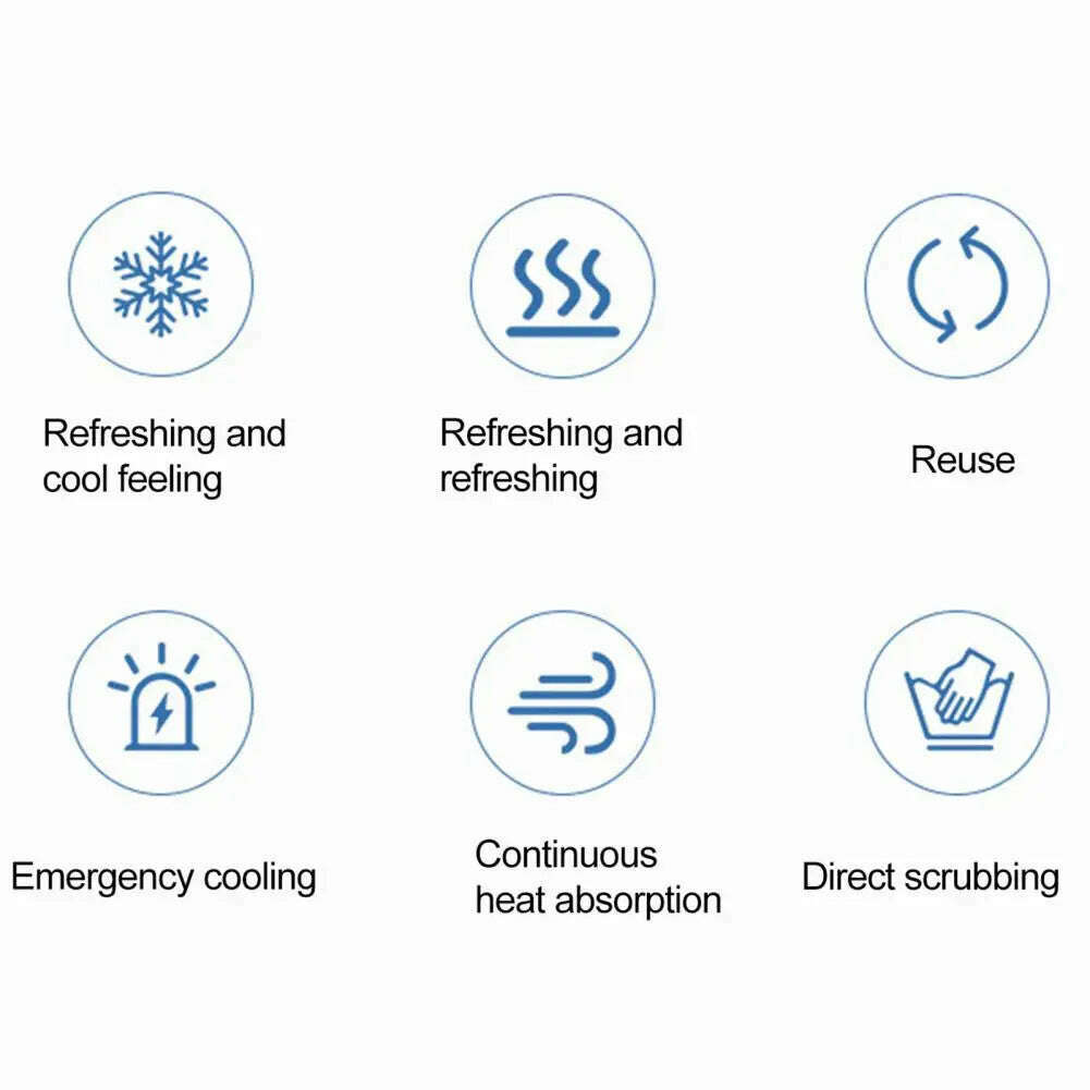 Summer Neck Cooling Tube Ice Ring Neck Cooler Outdoor Sports Heatstroke Prevention Neck Wrap Hands Free Cold Gel Ice Pack - KIMLUD