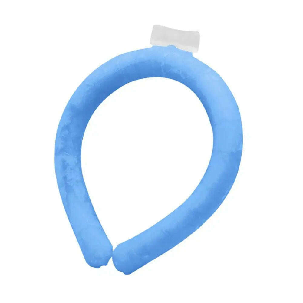 Summer Neck Cooling Tube Ice Ring Neck Cooler Outdoor Sports Heatstroke Prevention Neck Wrap Hands Free Cold Gel Ice Pack - KIMLUD