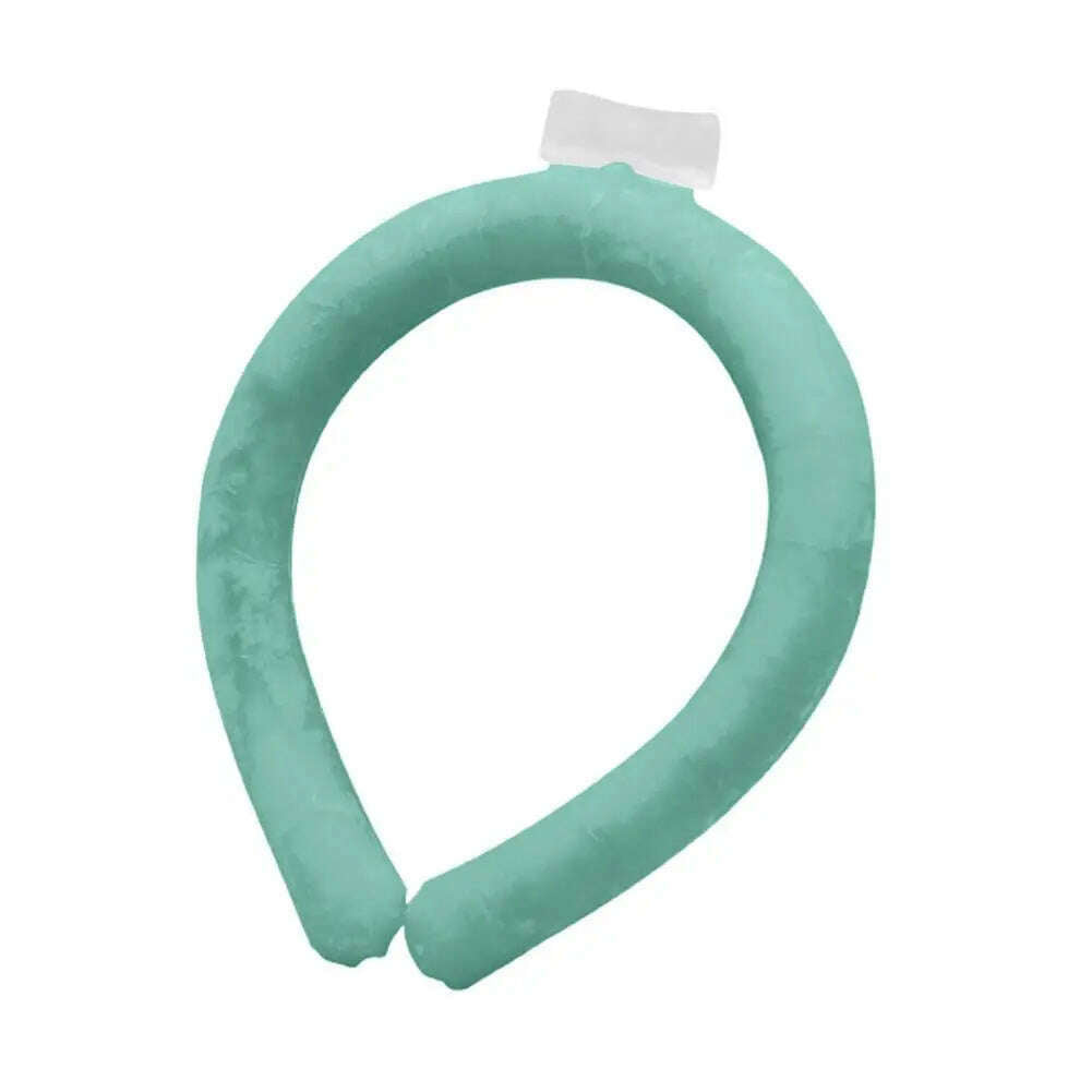 Summer Neck Cooling Tube Ice Ring Neck Cooler Outdoor Sports Heatstroke Prevention Neck Wrap Hands Free Cold Gel Ice Pack - KIMLUD