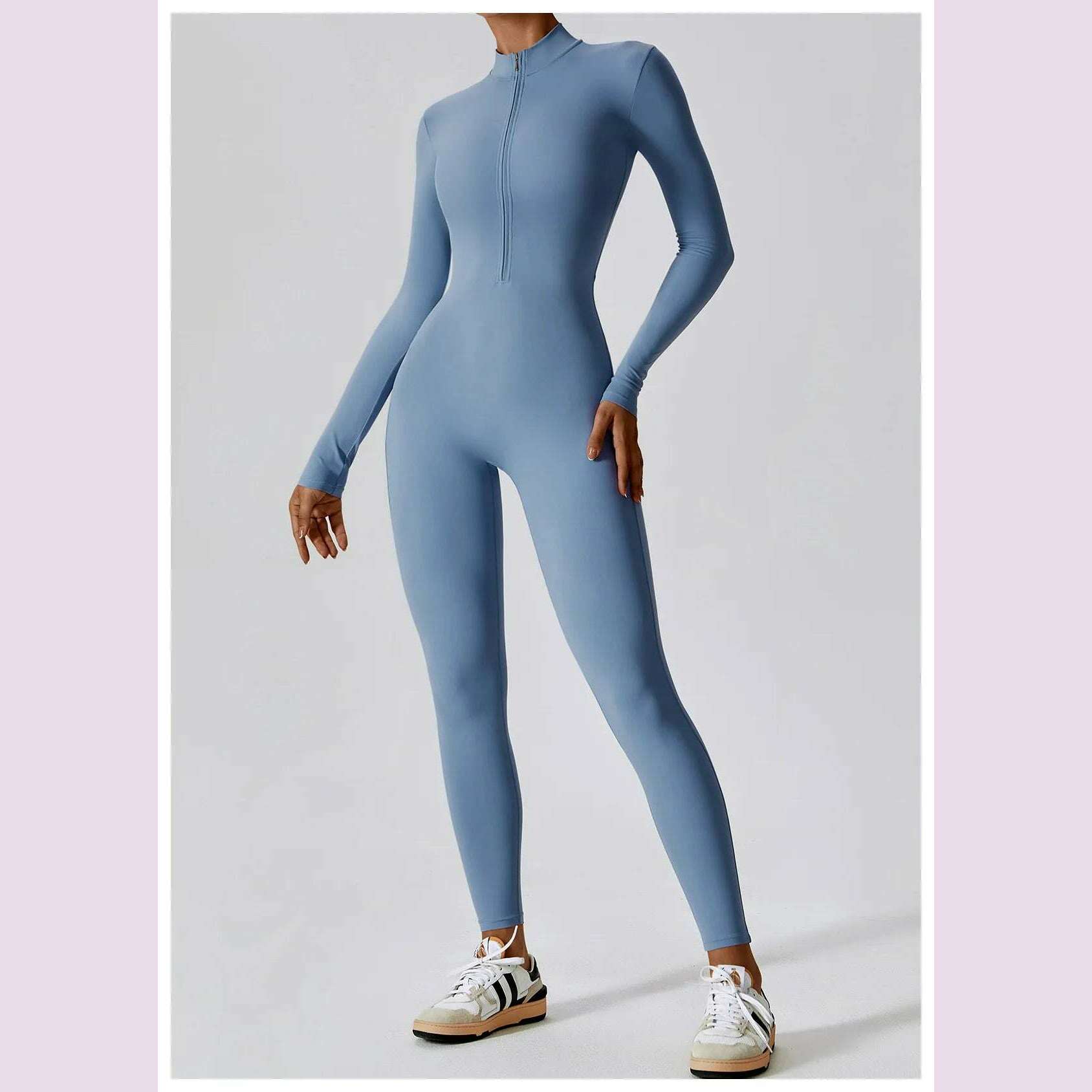 Summer Zipper Workout Jumpsuit Sports Overalls Women Gym Clothing Running Fitness Suits Gym Tracksuit Short Sportswear Yoga Set - KIMLUD