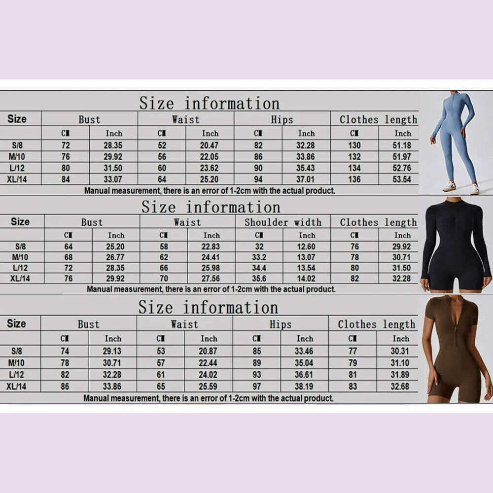 Summer Zipper Workout Jumpsuit Sports Overalls Women Gym Clothing Running Fitness Suits Gym Tracksuit Short Sportswear Yoga Set - KIMLUD