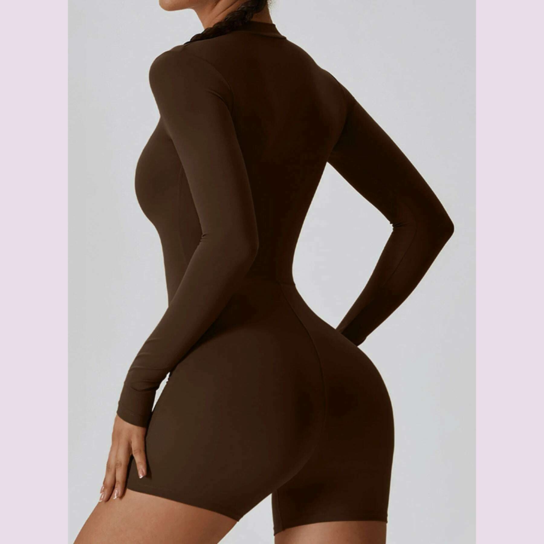 Summer Zipper Workout Jumpsuit Sports Overalls Women Gym Clothing Running Fitness Suits Gym Tracksuit Short Sportswear Yoga Set - KIMLUD