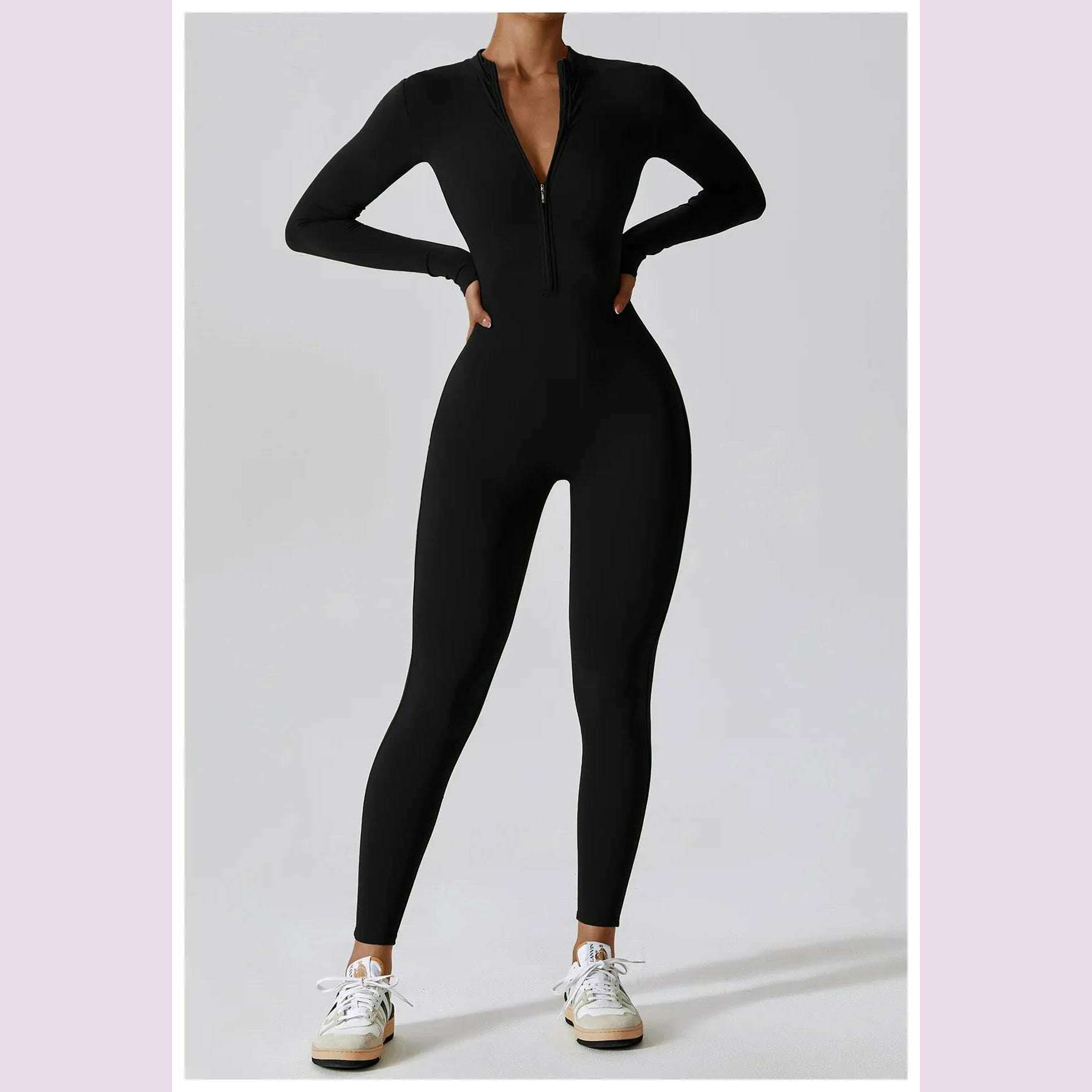 Summer Zipper Workout Jumpsuit Sports Overalls Women Gym Clothing Running Fitness Suits Gym Tracksuit Short Sportswear Yoga Set - KIMLUD