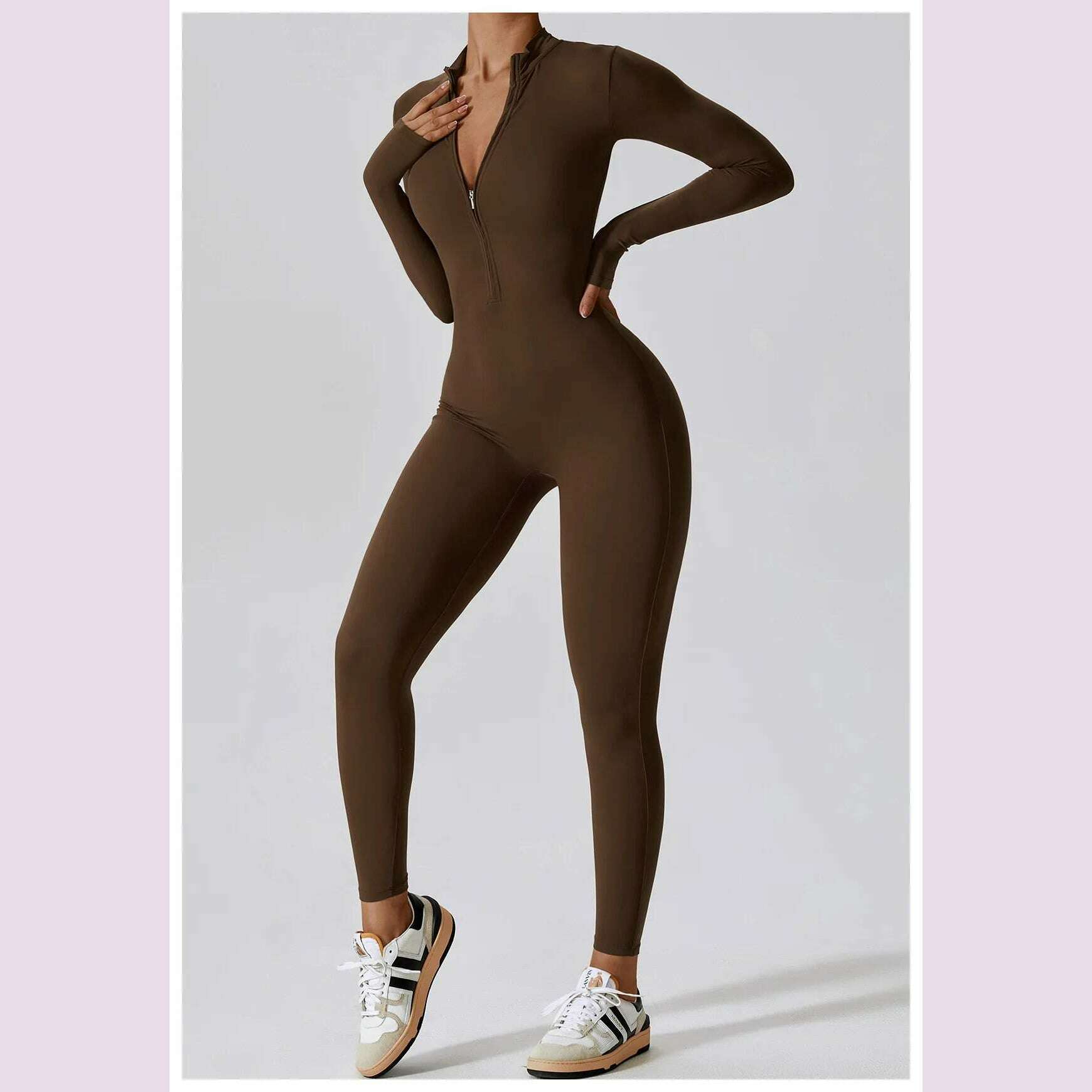 Summer Zipper Workout Jumpsuit Sports Overalls Women Gym Clothing Running Fitness Suits Gym Tracksuit Short Sportswear Yoga Set - KIMLUD