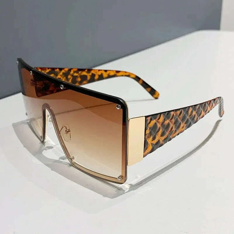 Sunglasses Large Frame Stainless Steel Black | KIMLUD