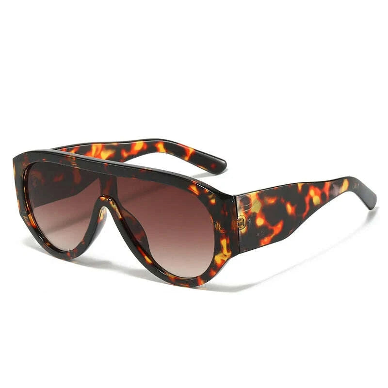 Sunglasses Oversized Pilot Polycarbonate - Red Green | KIMLUD