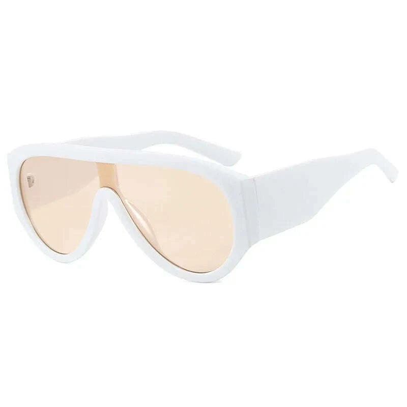 Sunglasses Oversized Pilot Polycarbonate - Red Green | KIMLUD